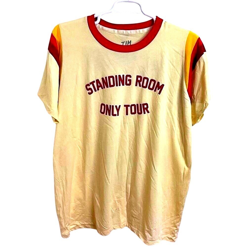 Tim McGraw Standing Room Only Baseball Jersey Style Shirt Sz XXL Cream Red